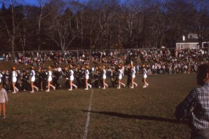 Gould Park in Dobbs Ferry in 1964.  Hastings vs Dobbs Varsity Football.  Hudsonettes and Marching Band at halftime.