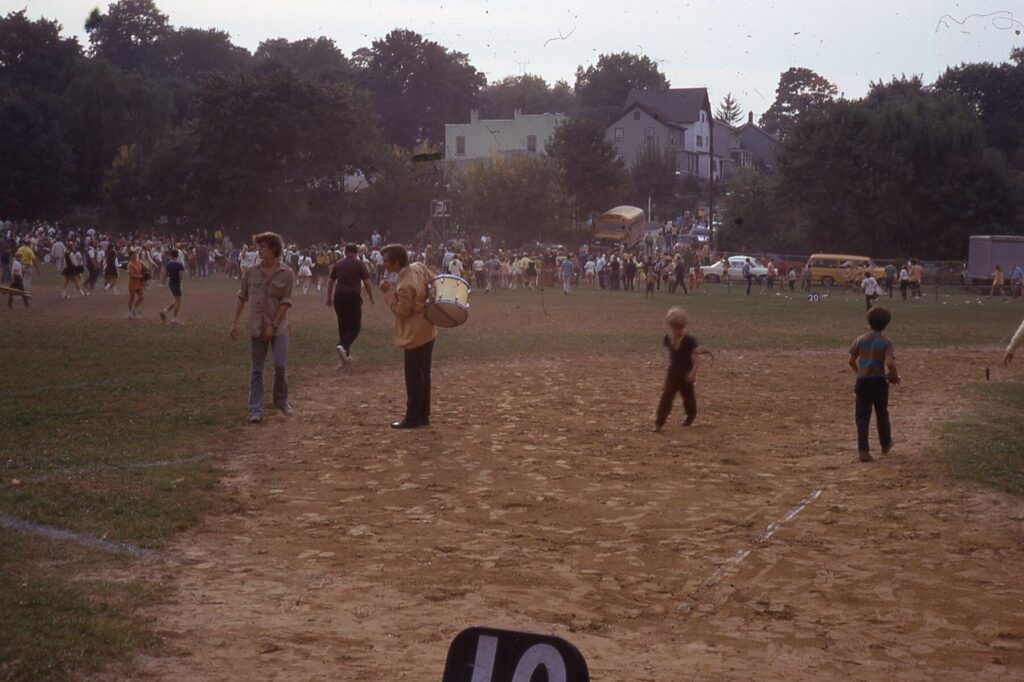 On the field at Gould Park after a Hastings versus Dobbs Ferry Varsity Football Game. Circa 1969