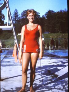 Lifeguard Pat Magee at Hillside Pool circa 1965