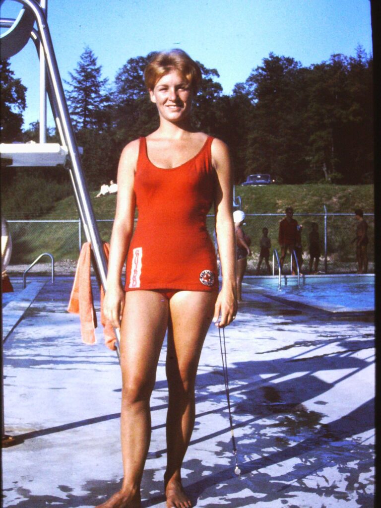 Lifeguard Pat Magee at Hillside Pool circa 1965