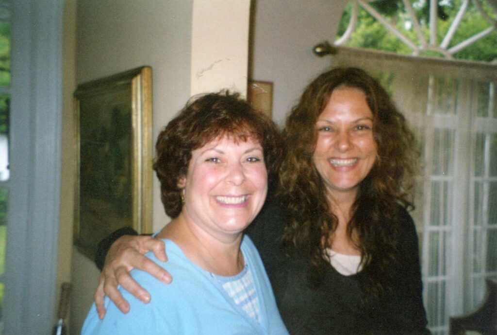 JoAnne Caccia and Karen Flood at an HHS Alumni Party at the Edelmans in 2006