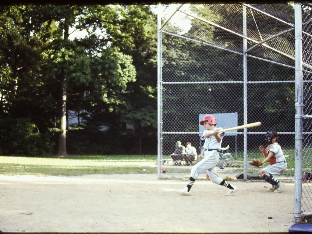 Little League batting practice.  Hawks 1970.