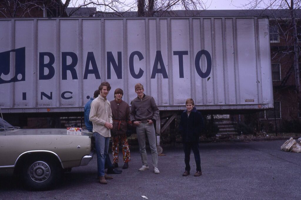 Newspaper Recycling Event by the Key Club in parking lot by Municipal Building in May 1971