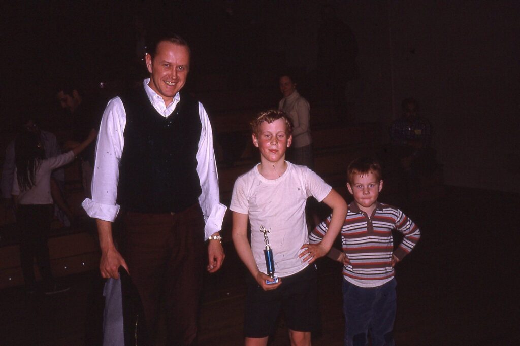 Riggs family at Midget League Basketball All Star Night in 1968