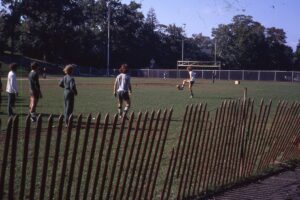 HHS Varsity Soccer practice at Reynolds Field in 1971.