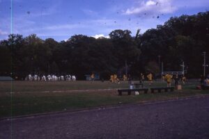 HHS Varsity soccer pre-game warmup at a road game in 1971.  I don’t know where.