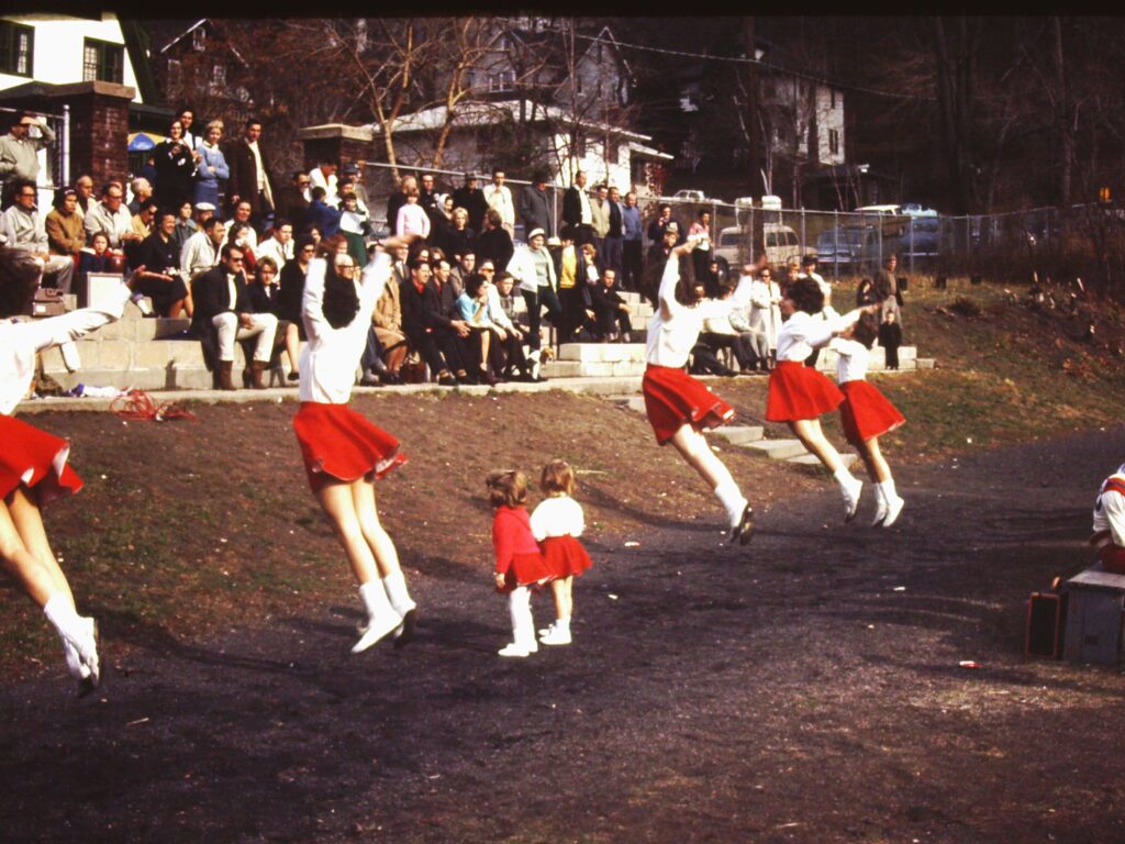 Hastings Rams Cheerleaders performing in the mid 1960’s