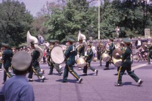 Memorial Day Parade 1966 – Percussion section of HHS Marching Band at 5 Corners