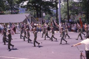Memorial Day Parade 1966 – Boy Scouts exiting Five Corners, approaching The Grace Episcopal Church