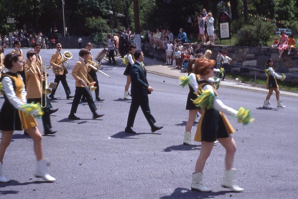 Memorial Day Parade 1967 – HHS Marching Band heading down from 5 Corners