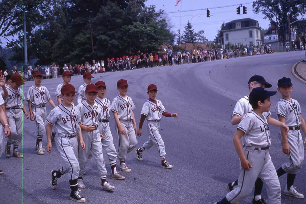 Memorial Day Parade 1968 – Little League Bears Marching with a few Lions marching as well