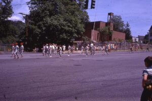 Memorial Day Parade  1969 – Little Leaguers marching at 5 Corners