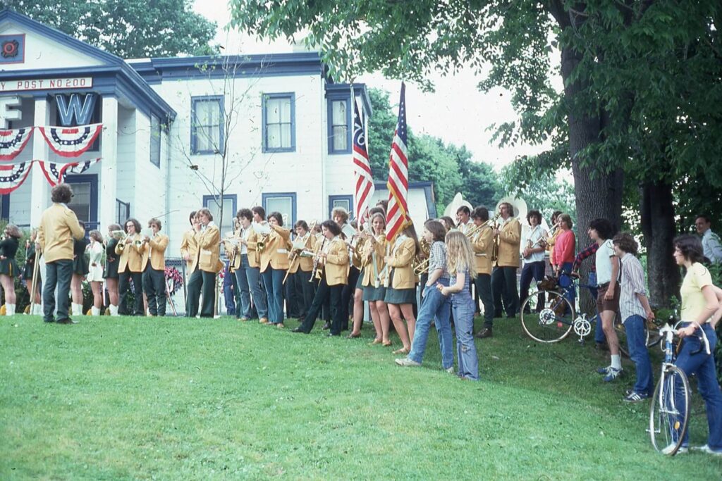 Memorial Day Parade 1976 – HHS Marching Band playing in final ceremonies