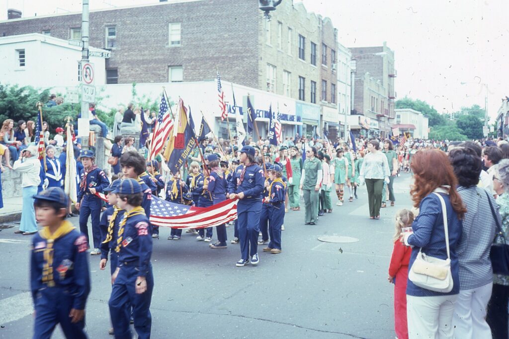 Memorial Day Parade 1976 – Cub Scouts Marching on Warburton