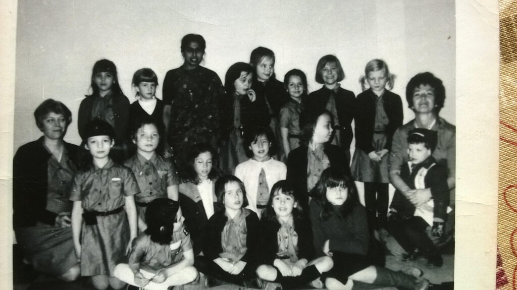 Big group of young girls in 1966
