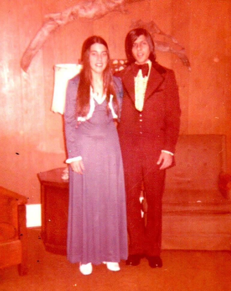Julie Blasberg and Andre Belarge at HHS Prom in 1974