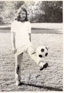 Larry Kaiser at Reynolds Field.  HHS Varsity Soccer.  Probably 1974.