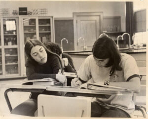 Julie Blasberg and Larry Kaiser in Chemistry Class Circa 1974