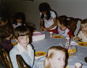 Meredith Lue’s birthday party when she was a young kid.  People shown are mostly HHS Class of 1991.