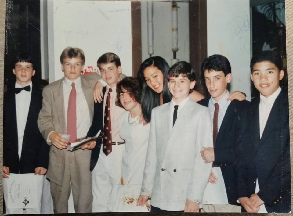 8th Grade Recognition Night.  1987.  Big group of kids.
