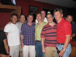 A bunch of guys from HHS 1976 at a party circa 2008