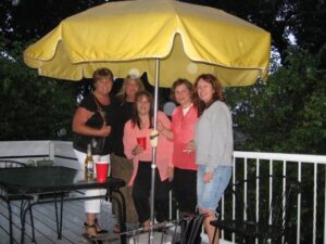 Group of 1976 women alumni at a party at the Edelmans circa 2008.