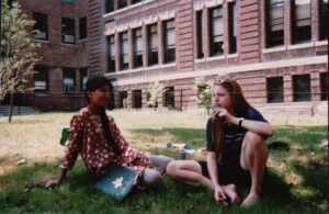 Mary Rose Puthiyamadam and Caroline McLoughlin in 1991.