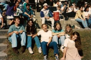 Bunch of HHS students by the Reynolds Bleachers in the mid 1990’s.