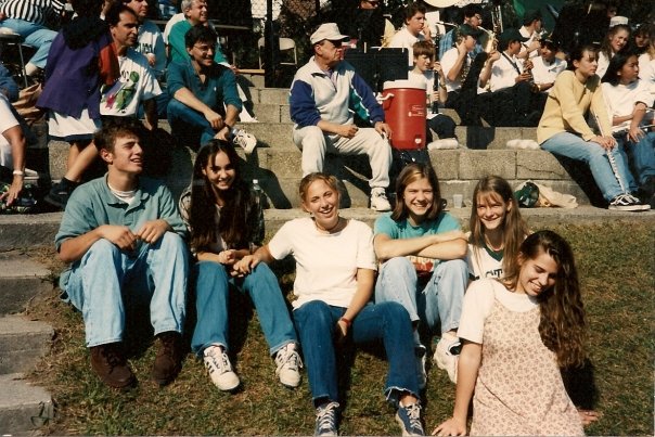 Bunch of HHS students by the Reynolds Bleachers in the mid 1990’s.