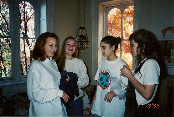 Four girls from the Class of 1996.