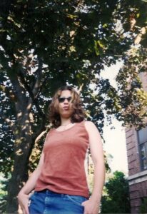 Stacey Campo by the school in the mid 1990’s.