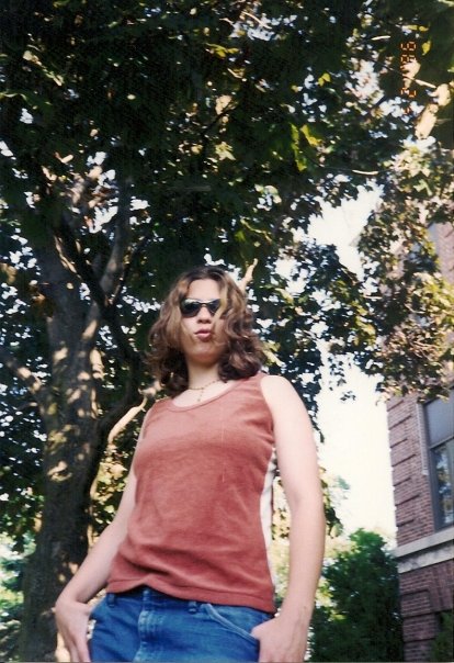 Stacey Campo by the school in the mid 1990’s.