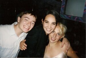 Charles Hallock, Jessica Ordman, and one other friend, circa 1996.