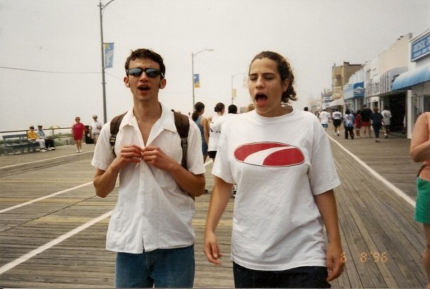Nathan Halpern and Stacey Campo on the Boardwalk, circa 1996.