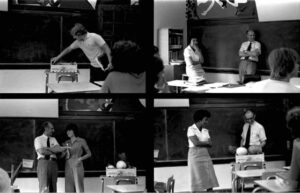 Four photo montage of an 11th grade AP Math Class in May 1979.