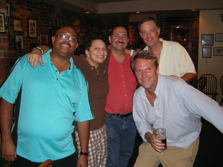 Five HHS Alumni hanging out together