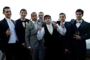 Big group of HHS guys at the 2014 Prom.