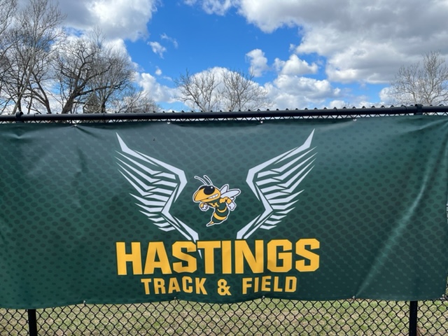 Track and Field Banner at Reynolds Field, 2022