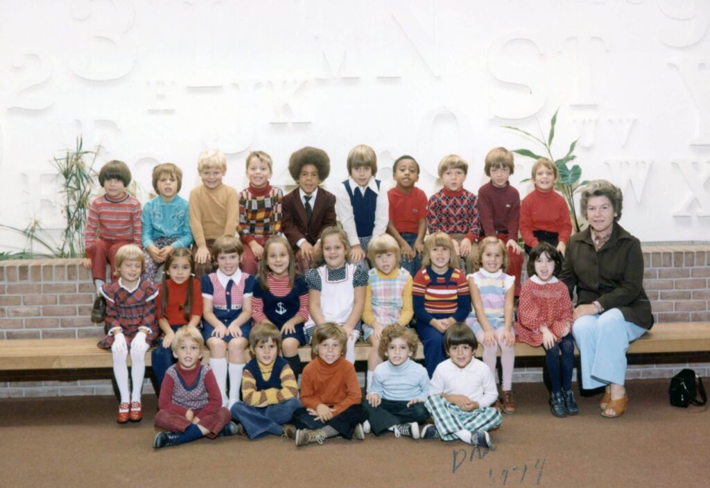 Class Pics – Class of 1987, Kindergarten, Mrs. Drewes, 1975.