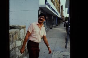 Man on Warburton by Hastings Electric in the 1970’s