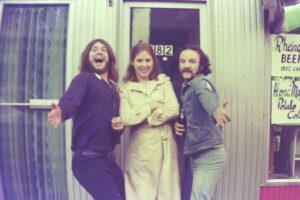 John Fagan on the left and Patsy Cammisa on the right outside of Logue’s Deli in the 1970’s